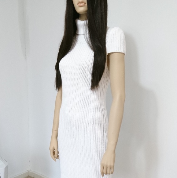 Michael Kors Dresses & Skirts - Michael Kors Ivory Turtleneck Knit Sweater Dress